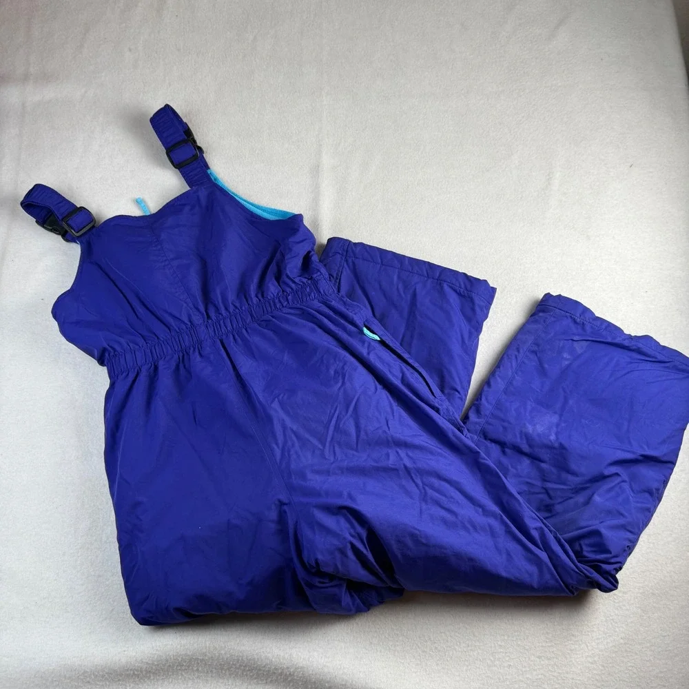 LL Kids L.L. Bean Purple Insulated Snow Bibs Girls Large 14-16 OCY94 Ski Pants